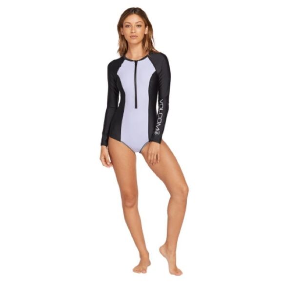 Volcom Violet Purple Simply Solid Bodysuit Sz XS NWOT - Picture 2 of 11